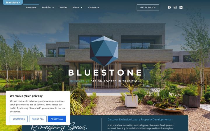 Screenshot of createdbybluestone.co.uk
