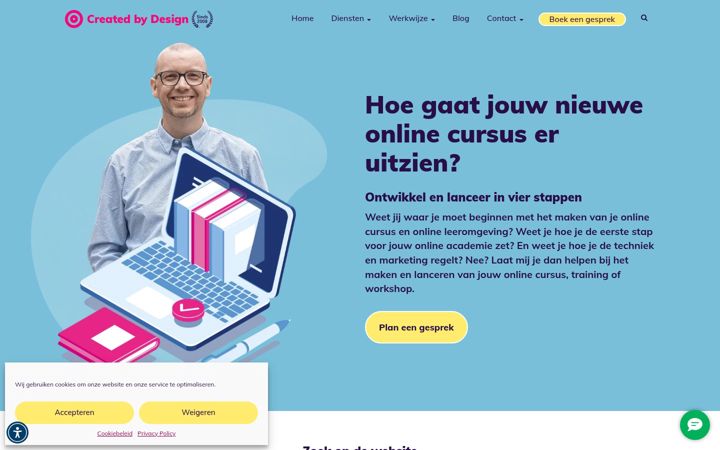 Screenshot of createdbydesign.nl