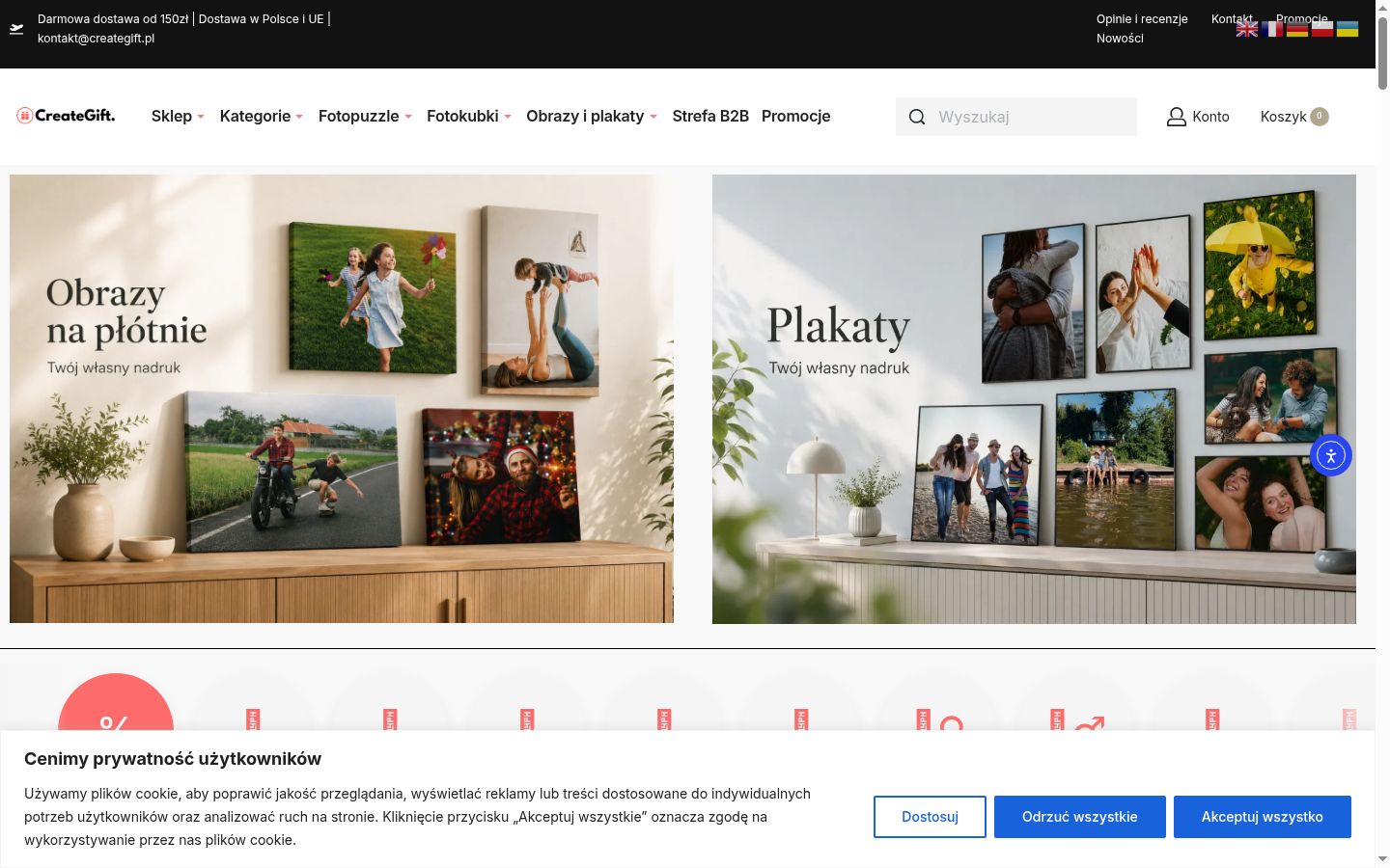 Capture d'écran de la bannière de consentement affichée avant toute interaction