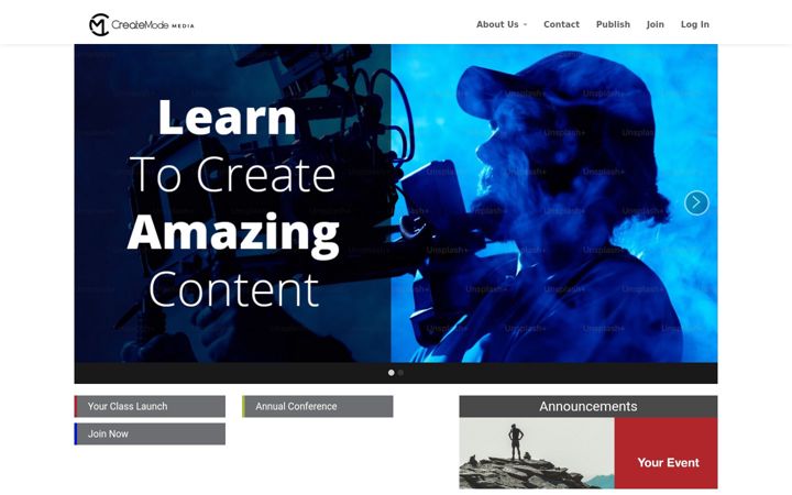 Screenshot of createmodemedia.com