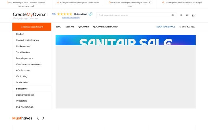 Skærmbillede af createmyown.nl