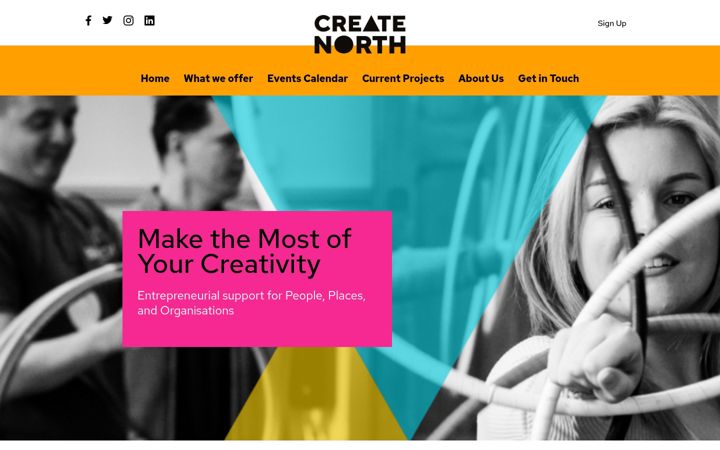Screenshot of createnorth.co.uk