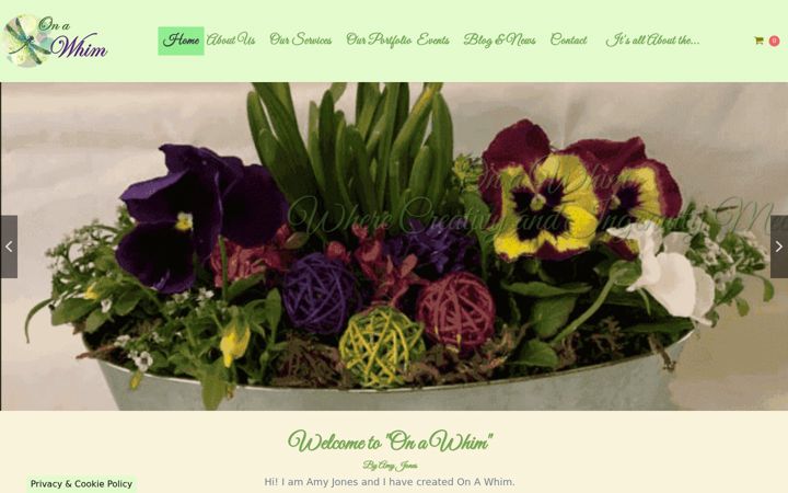 Screenshot of createonawhim.com