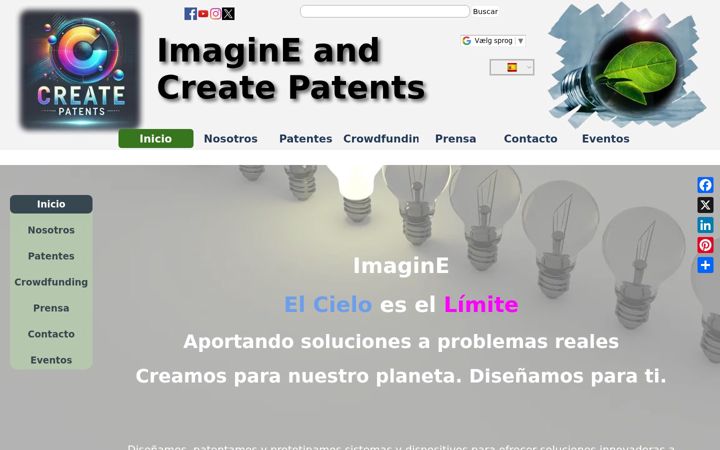 Screenshot of createpatents.com