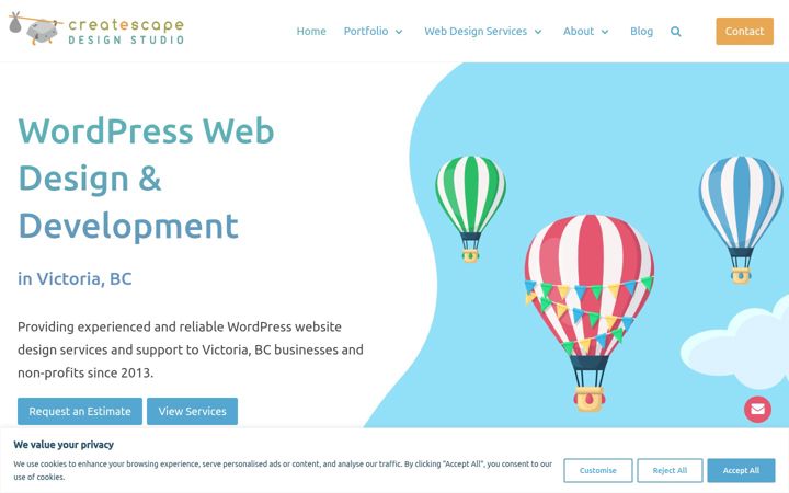 Screenshot of createscape.ca