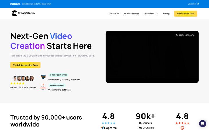 Screenshot of createstudio.com