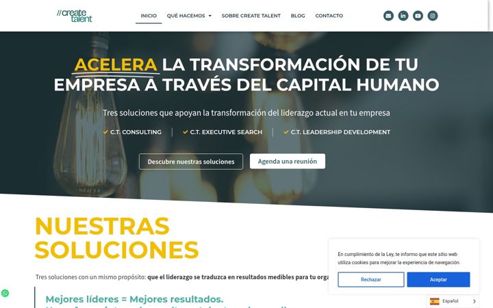 Screenshot of createtalent.es