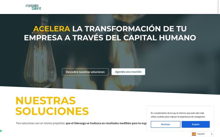 Screenshot of createtalento.com