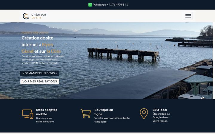 Screenshot of createur-de-site.com