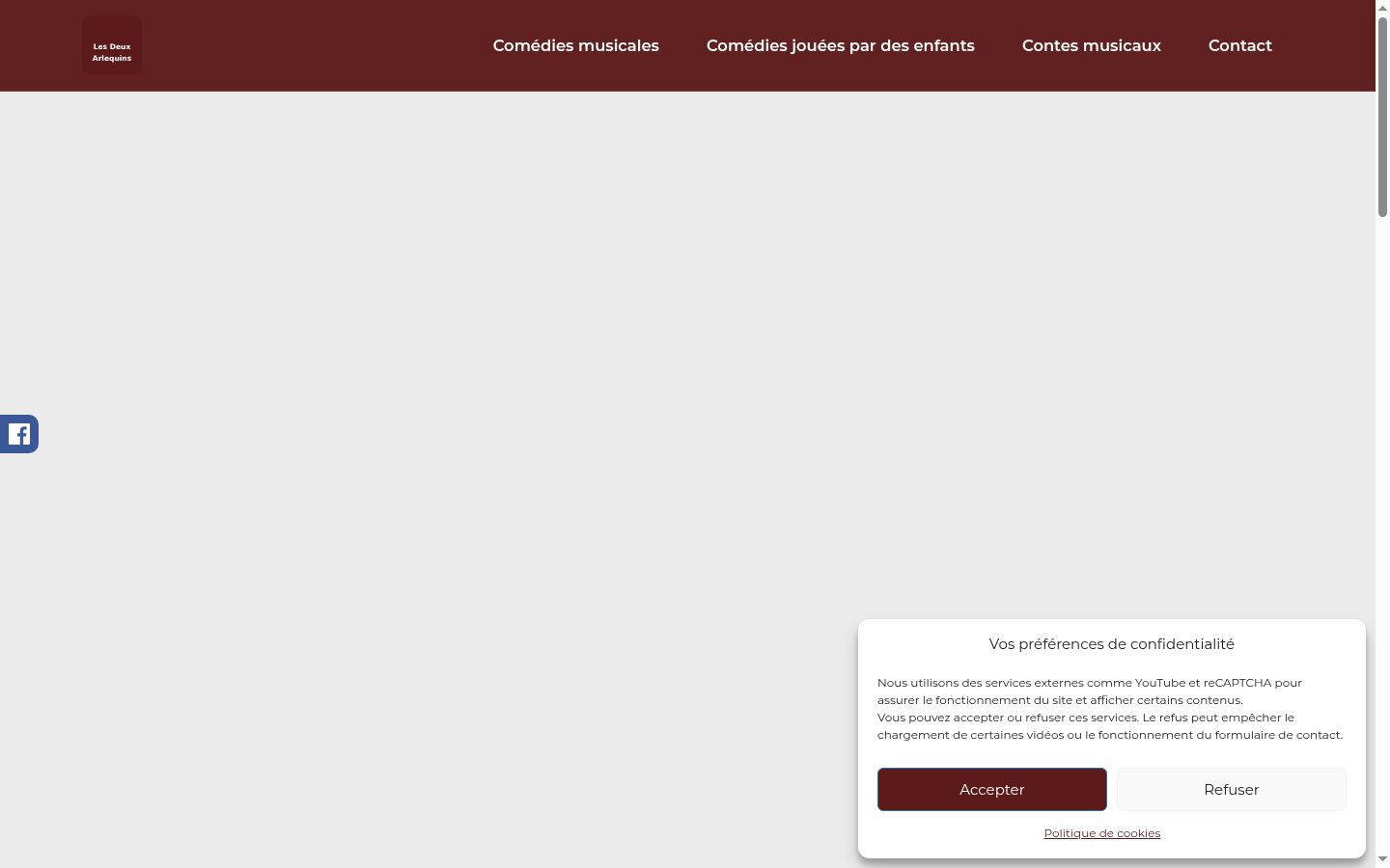 Screenshot tal-banner tal-kunsens muri qabel kwalunkwe interazzjoni