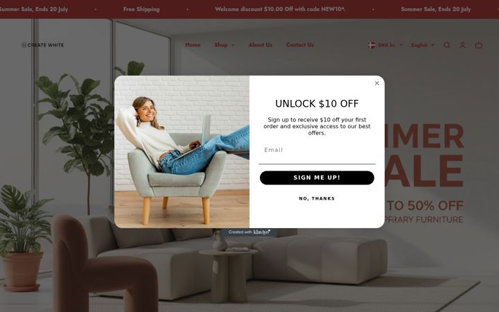 Screenshot of createwhite.com