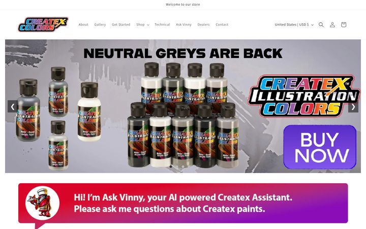 Screenshot of createxcolors.com