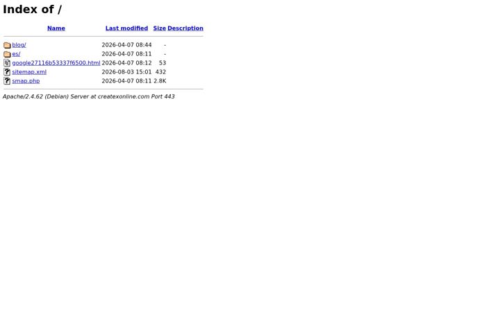 Screenshot of createxonline.com