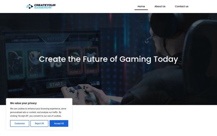 Screenshot of createyourgamenow.com