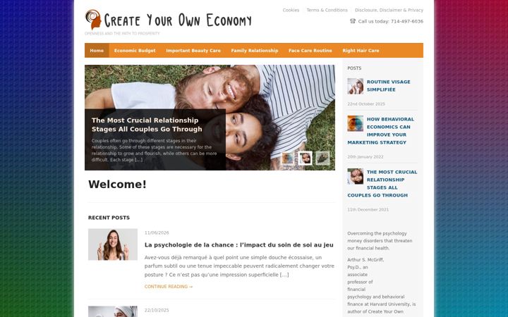 Captura de pantalla de createyourowneconomy.org
