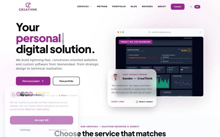 Screenshot of creathink.nl