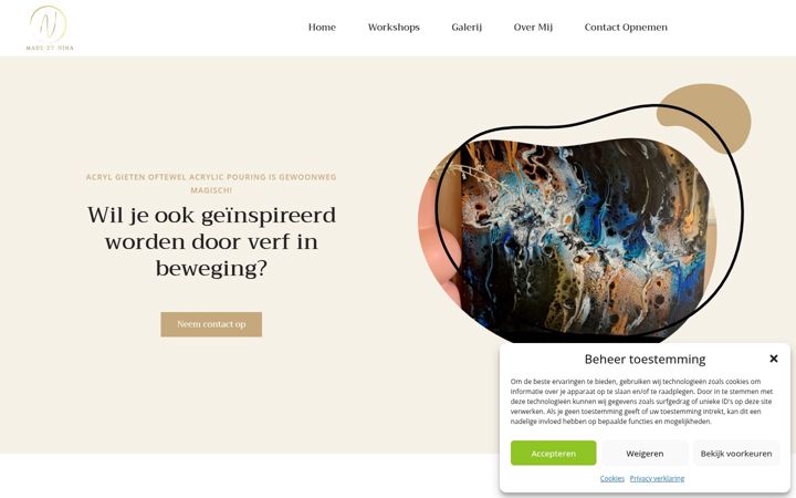 Screenshot of creatiefmetacryl.nl