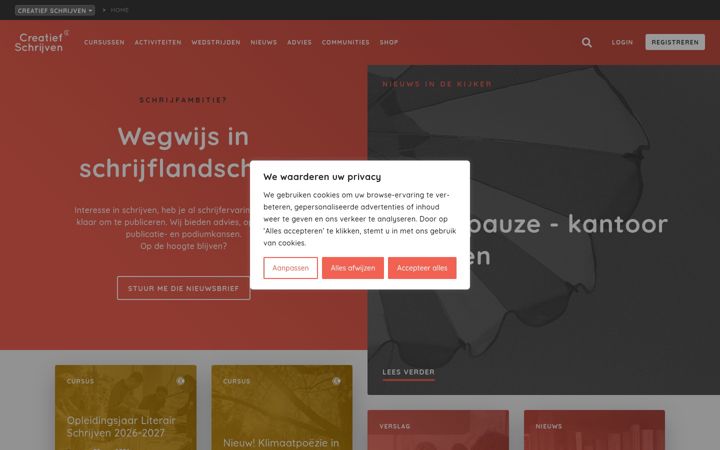Screenshot of creatiefschrijven.be