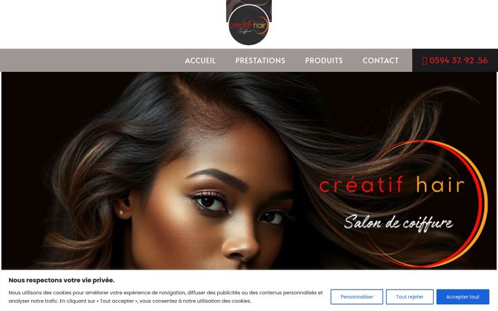 Screenshot of creatif-hair-coiffure.com