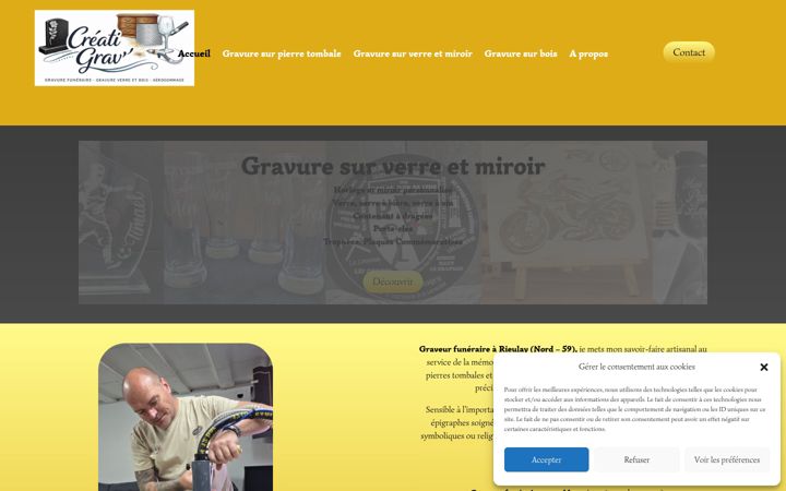Screenshot ta' creatigrav.fr