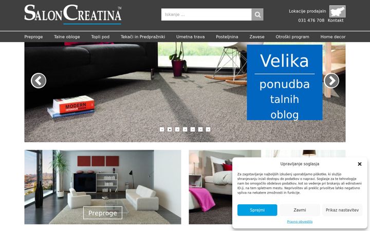 Screenshot von creatina.si