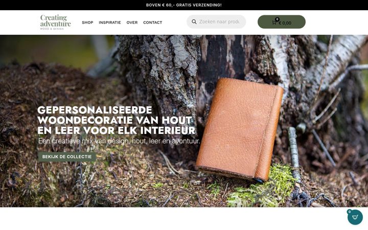 Екранна снимка на creatingadventure.nl