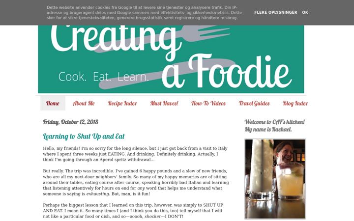 Screenshot of creatingafoodie.com