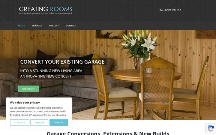 Screenshot of creatingrooms.co.uk