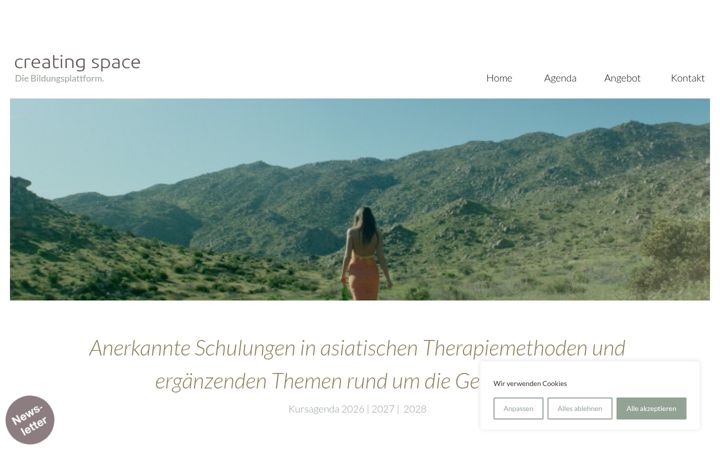 Screenshot of creatingspace.ch