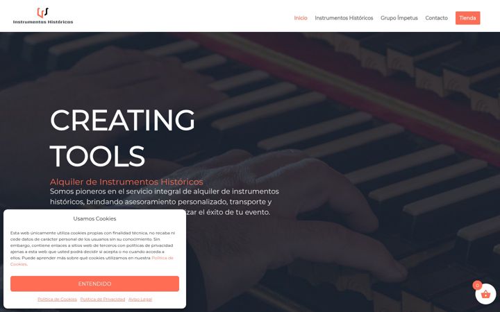 Captură de ecran a creatingtools.es
