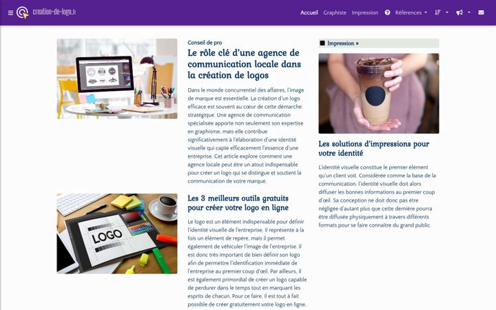 Screenshot of creation-de-logo.fr