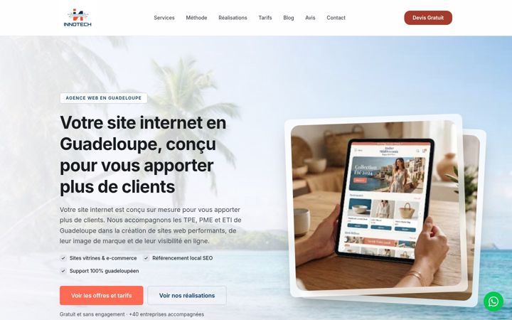 Screenshot of creation-de-site-internet-guadeloupe.com