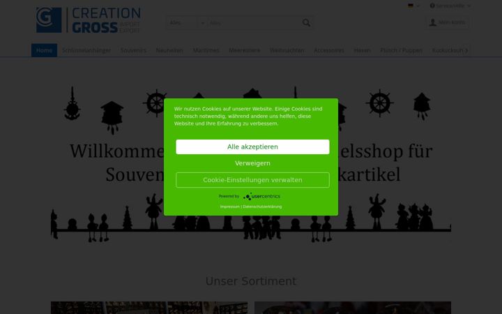 Screenshot of creation-gross-shop.de