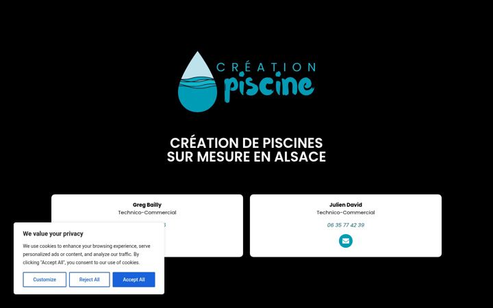 Screenshot of creation-piscine.fr