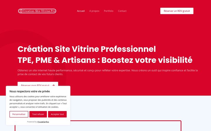 Screenshot of creation-site-vitrine.pro