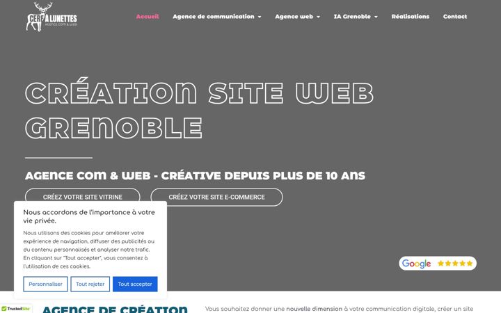 Screenshot of creation-site-web-grenoble.fr
