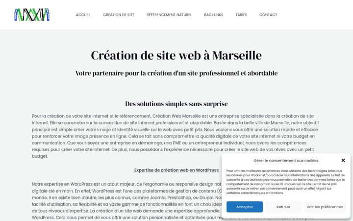 Skærmbillede af creation-web-marseille.fr