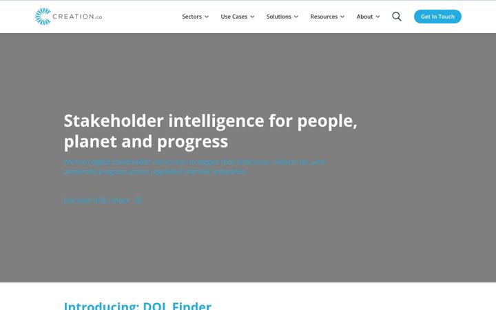 Screenshot of creation.co