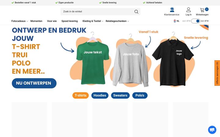 Screenshot stránky creationcolors.nl