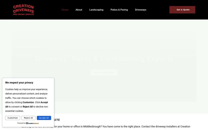 Screenshot of creationdriveways.co.uk