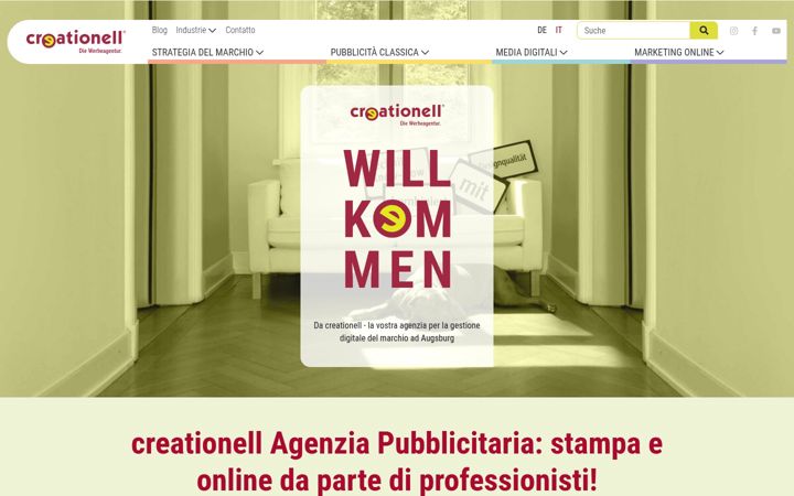 Ekrānuzņēmums no creationell.it