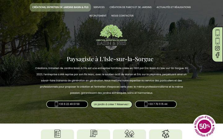 Screenshot of creationjardins-basin.fr