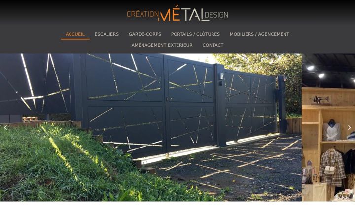 Snímek obrazovky creationmetaldesign.fr