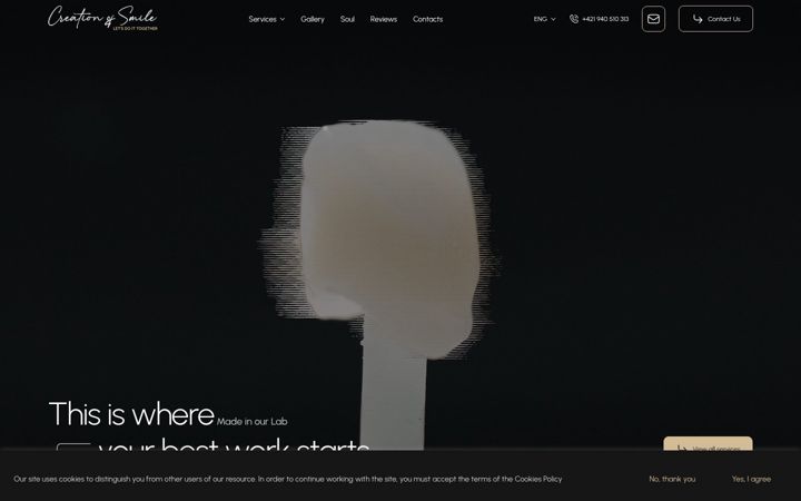Screenshot of creationofsmile.com