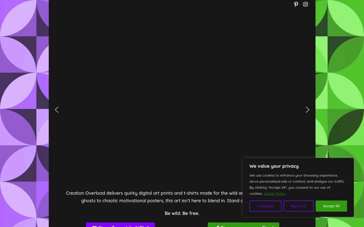 Screenshot of creationoverload.com