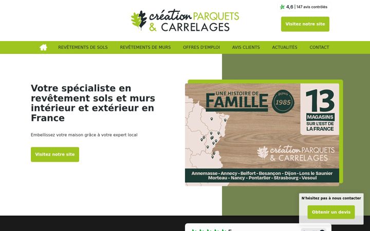 Screenshot of creationparquetsetcarrelage.fr