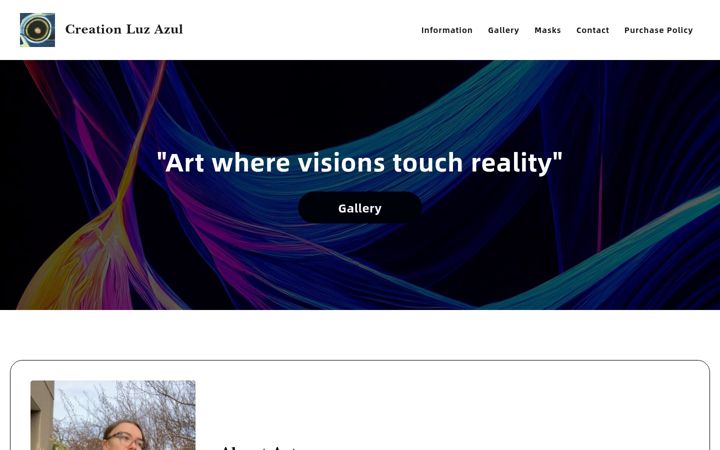Screenshot of creations-luz-azul.com