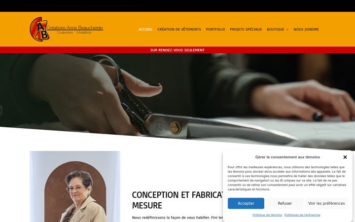 Screenshot of creationsannebeauchemin.com