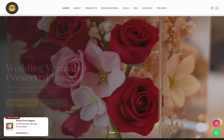 Screenshot of creationsatshree.com
