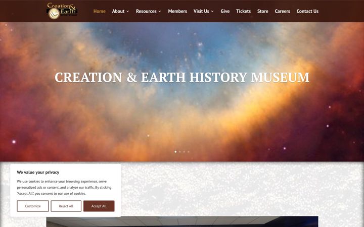 Captura de pantalla de creationsd.org